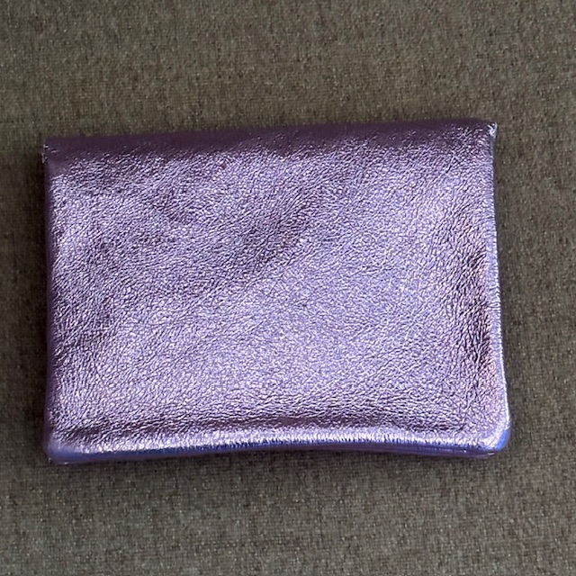 Soft Leder Geldbeutel Glitzer Orchid Rosa - Klein 