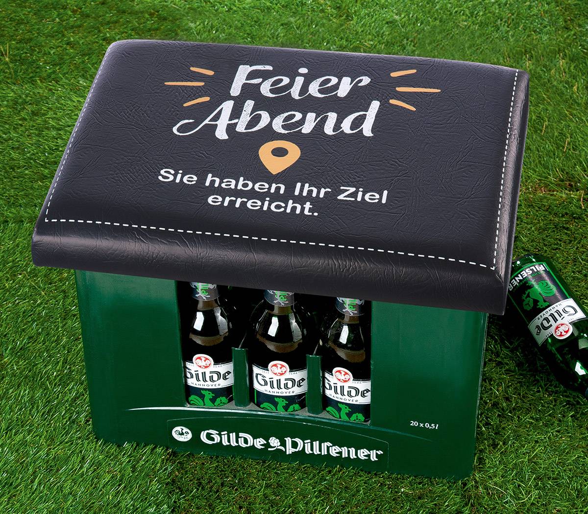 Gilde Sitzpolster für Bierkasten - Feierabend