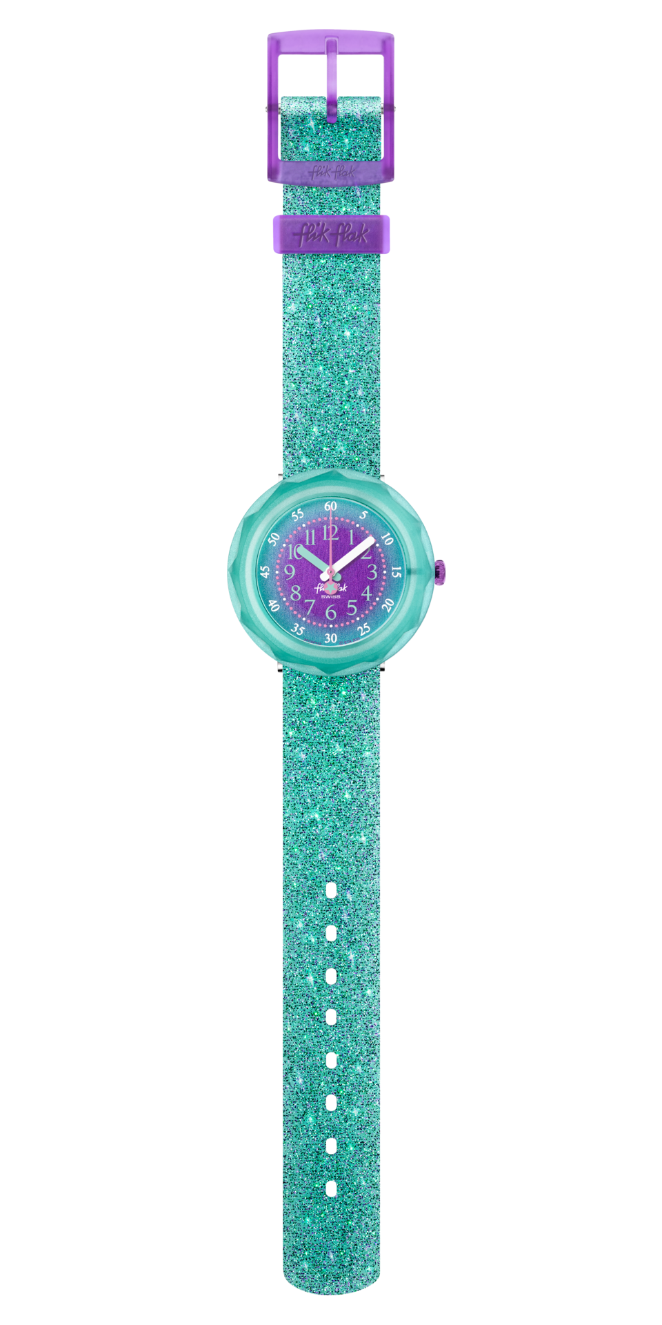Flik Flak Uhr Kinderuhr - Oceanaxus - türkis/ lila Glitzer