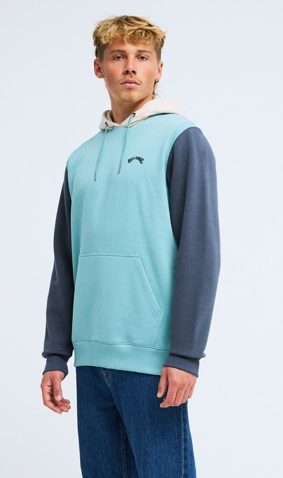 Billabong Arch Block Po Hoodie in Blau & Grün Billabong Arch Block Po Hoodie in Blau & Grün