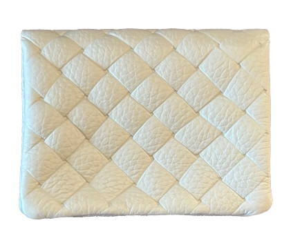 Soft Leder Lattice Geldbeutel in Creme Weiß - Klein Soft Leder Lattice Geldbeutel in Creme Weiß - Klein