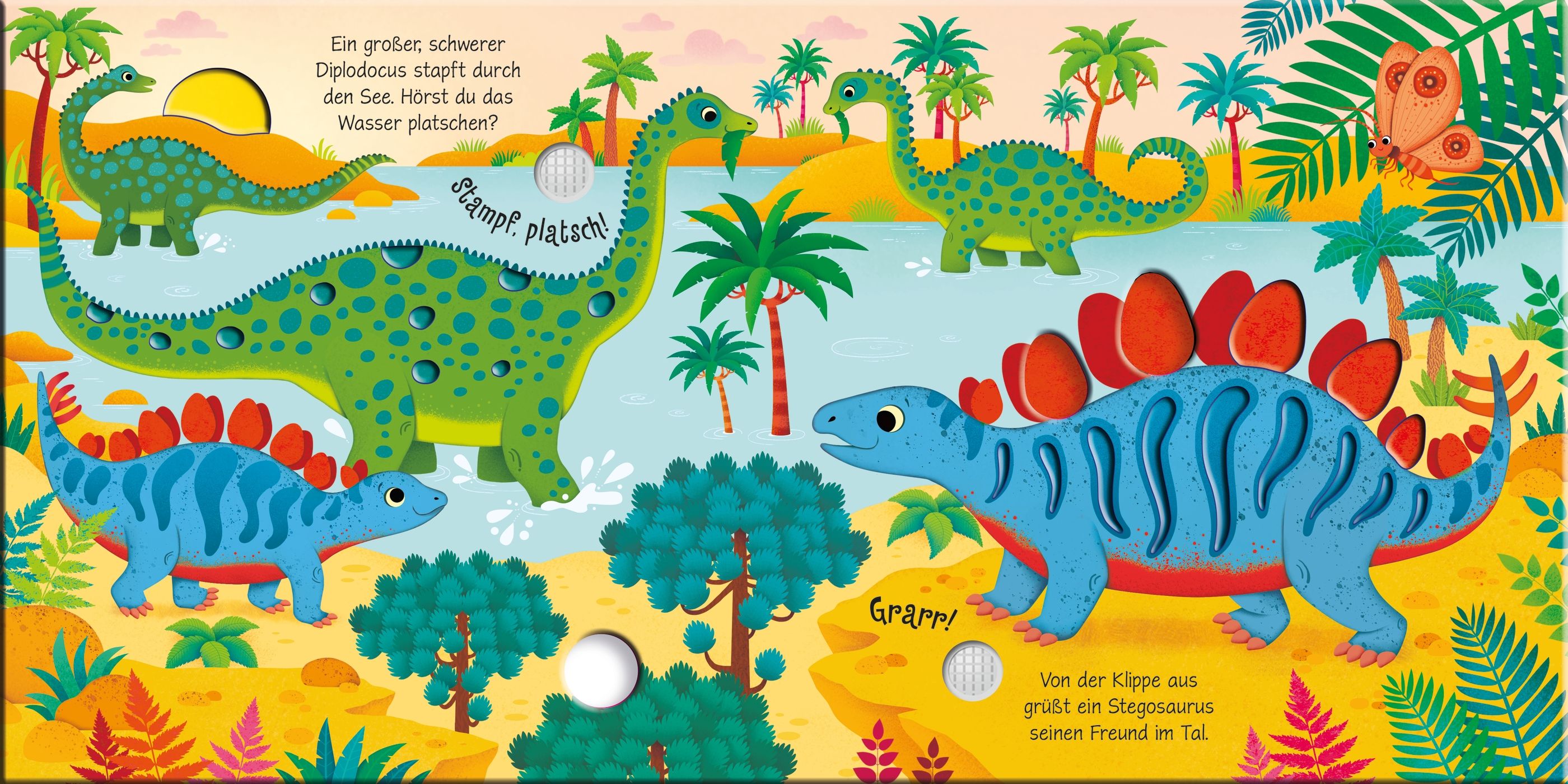Usborne Was hörst du bei den Dinos?
