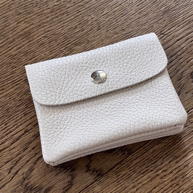 Soft Leder Geldbeutel in Creme - Klein