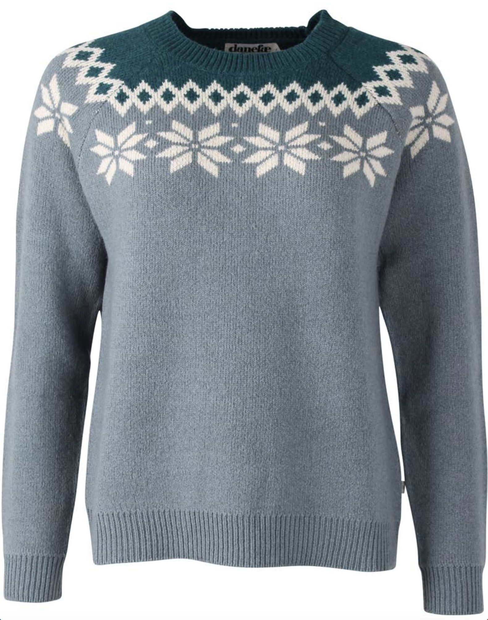 Danefae Danehytte Strickpullover in Grün - Schneeflocke - SALE Danefae Danehytte Strickpullover in Grün - Schneeflocke - SALE
