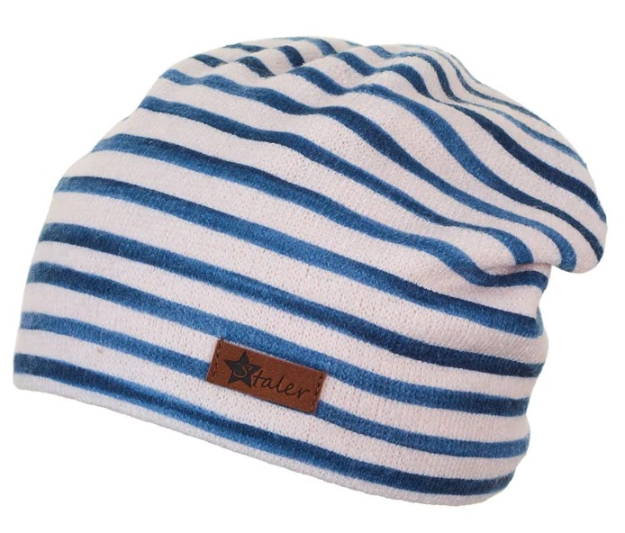 Sterntaler Baby Mütze gefüttert - Blau Gestreift