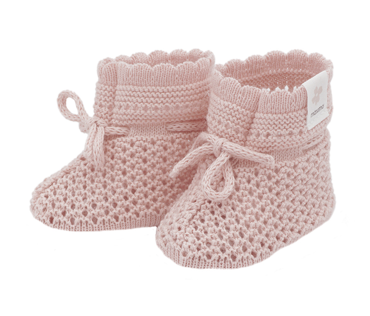 Maximo Baby Strick Schuhchen in Rosa