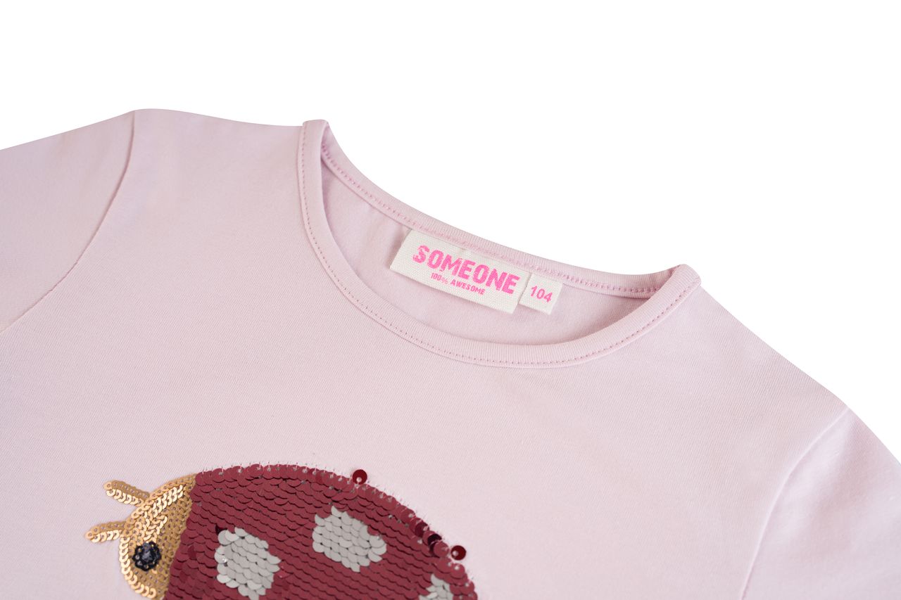 Someone FENNA Wendepailletten Langarm Shirt in Rosa - Marienkäfer Someone FENNA Wendepailletten Langarm Shirt in Rosa - Marienkäfer