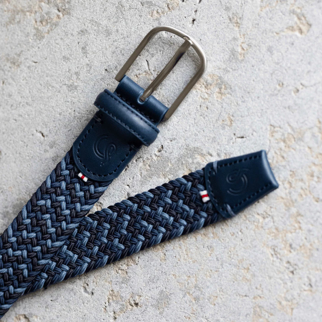La Boucle Manhattan Herren Stretch Gürtel - Multi Blue