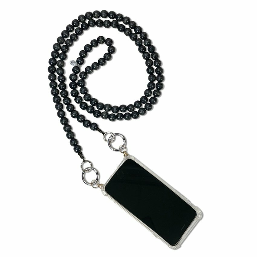 1941164533 Mo Beads Holzperlen Handykette in Schwarz
