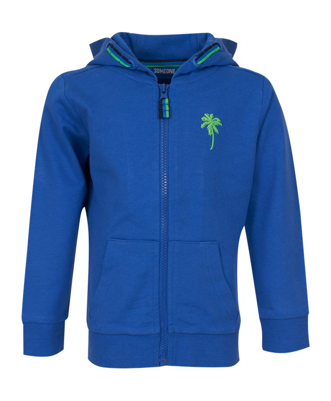 KwPD1woy Someone Kapuzenjacke Cross in Blau mit Reißverschluss - Fahrrad Backprint