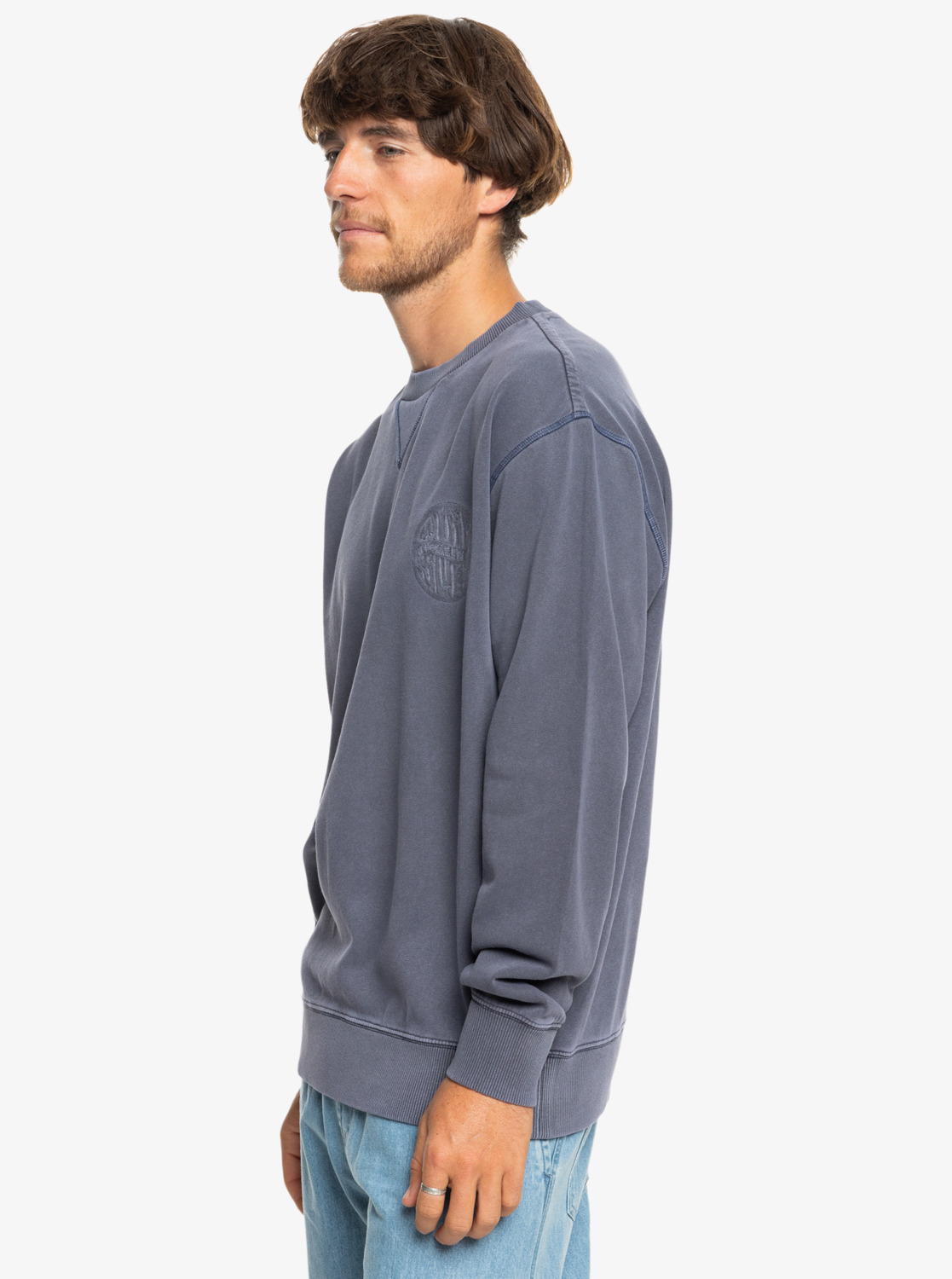 Quiksilver Garment Dye Pullover für Männer - Estate Blue/Grau-Blau