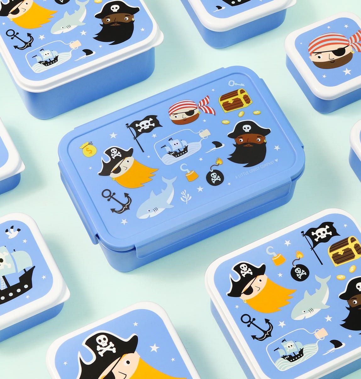 A Little Lovely Company Bento Box Brotzeitbox Lunchbox - Piraten