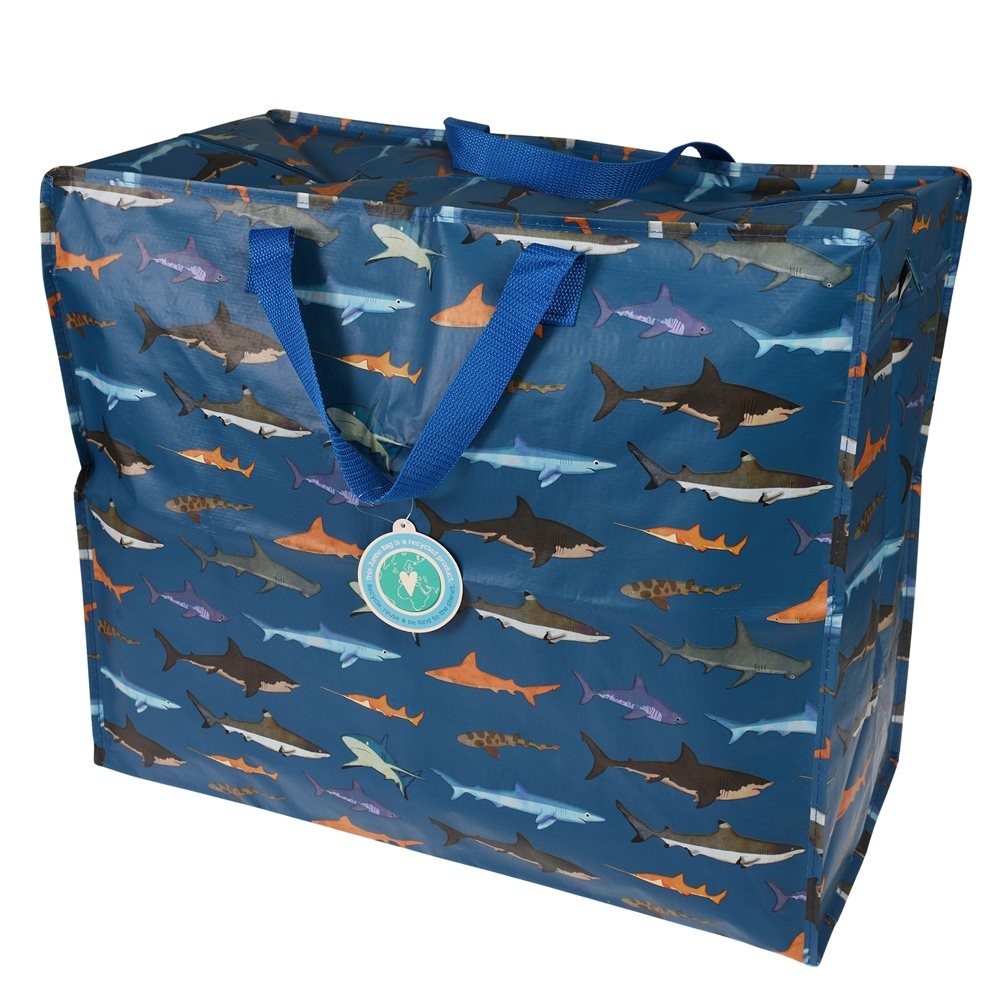rex-london-riesentasche-sharks Save the Planet XXL Jumbo Tasche - Aufbewahrungstasche - Sharks - Haie