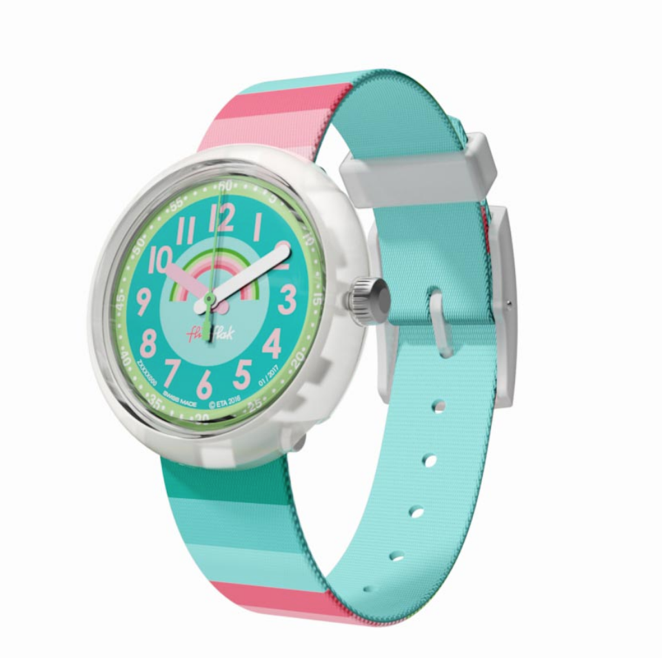 Flik Flak Uhr KINDERUHR Stripy Dreams - Regenbogen