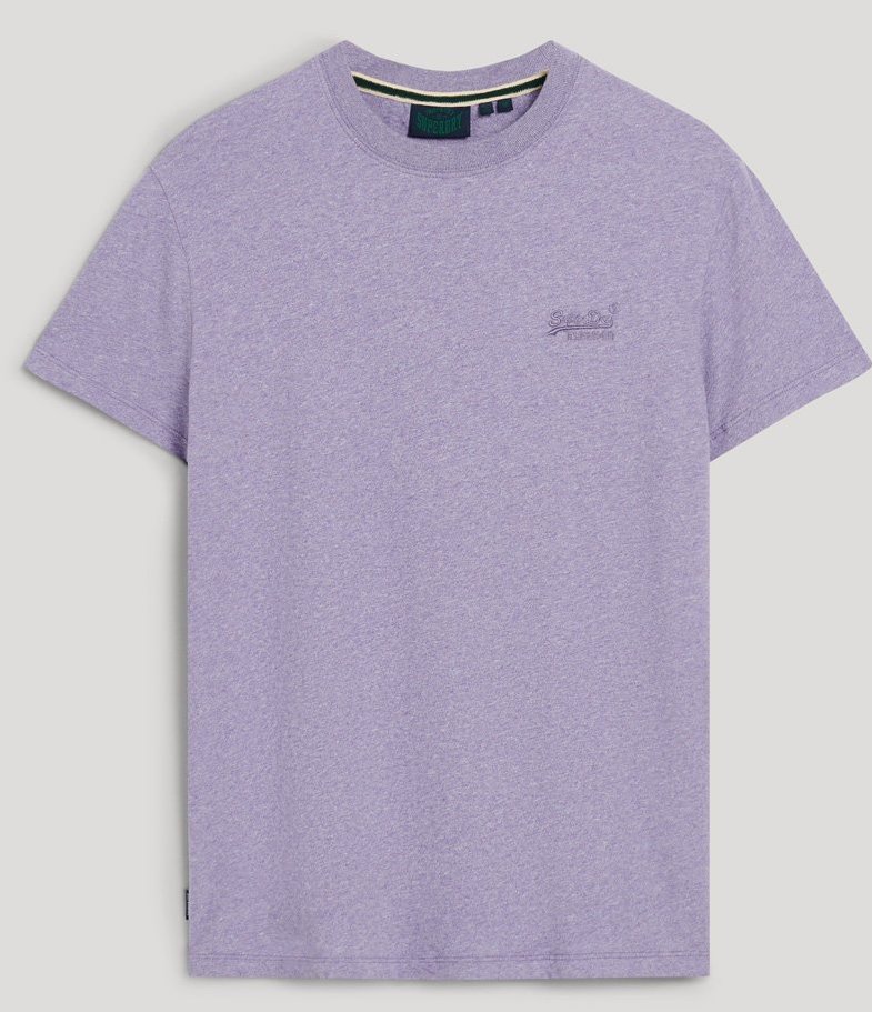 M1011245A-Superdry-Herren-T-Shirt-Iris Superdry Herren T-Shirt mit Rundhals in Iris Purple Marl