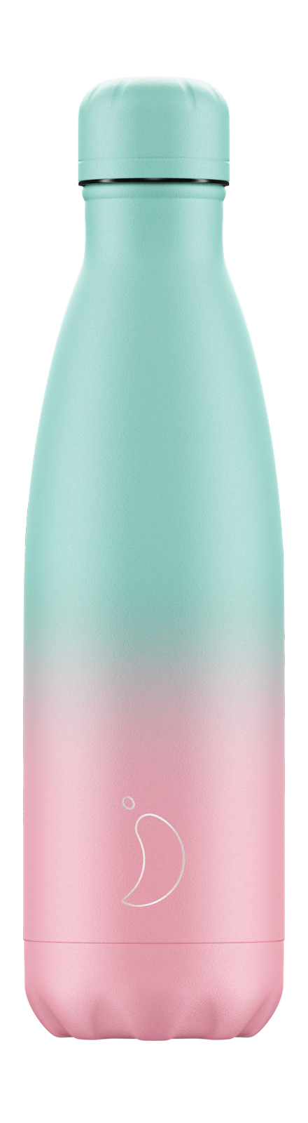 Chilly's Edelstahl Thermos Flasche Farbverlauf Pastel Mint bis Rosa - 500 ml