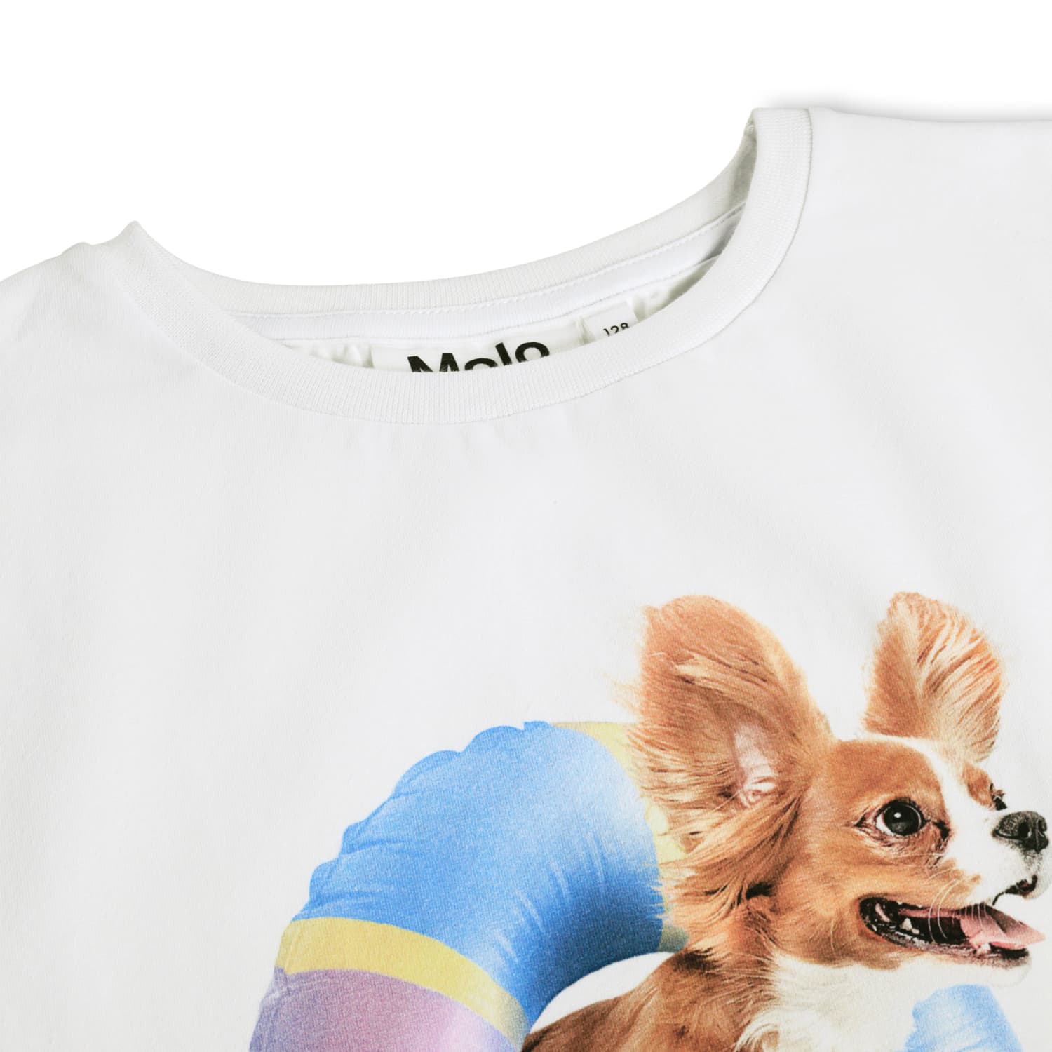 Molo Ragnhilde Kurzarm T-Shirt mit Front & Backprint mit Hund - Beach Fun Molo Ragnhilde Kurzarm T-Shirt mit Front & Backprint mit Hund - Beach Fun
