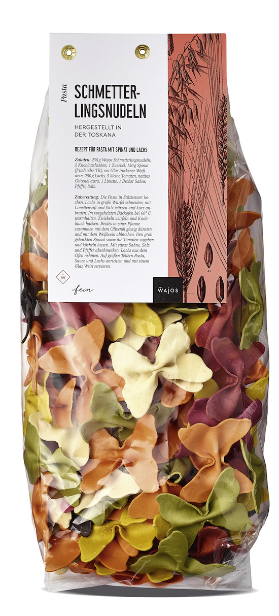 Wajos bunte Schmetterlingsnudeln - 500g