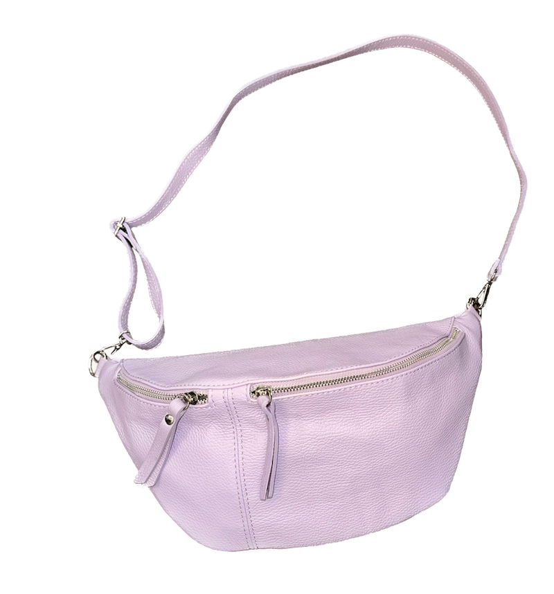 BFF Crossbody Ledertasche in Flieder - Extra Large - SALE