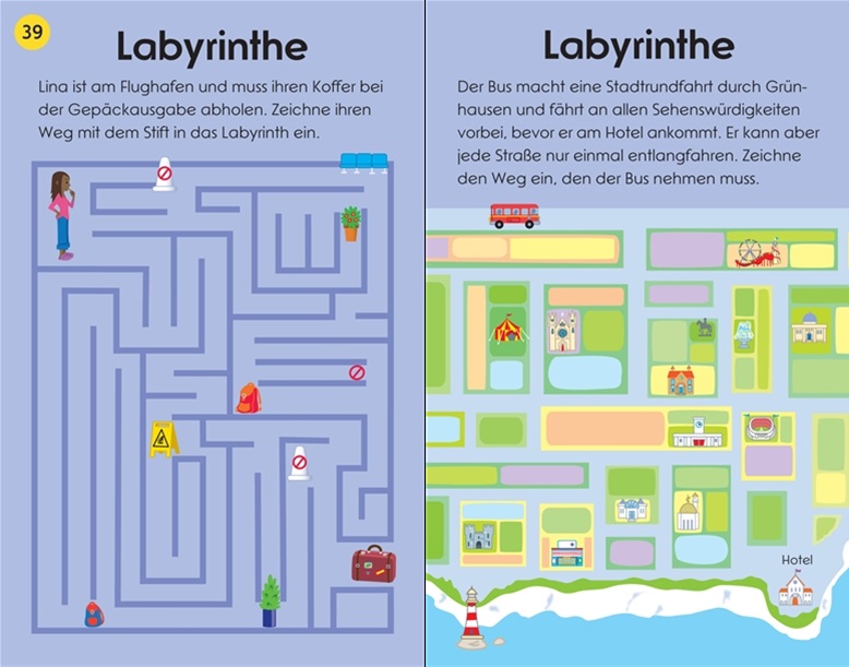 Usborne Bunte Spiele für lange Reisen
