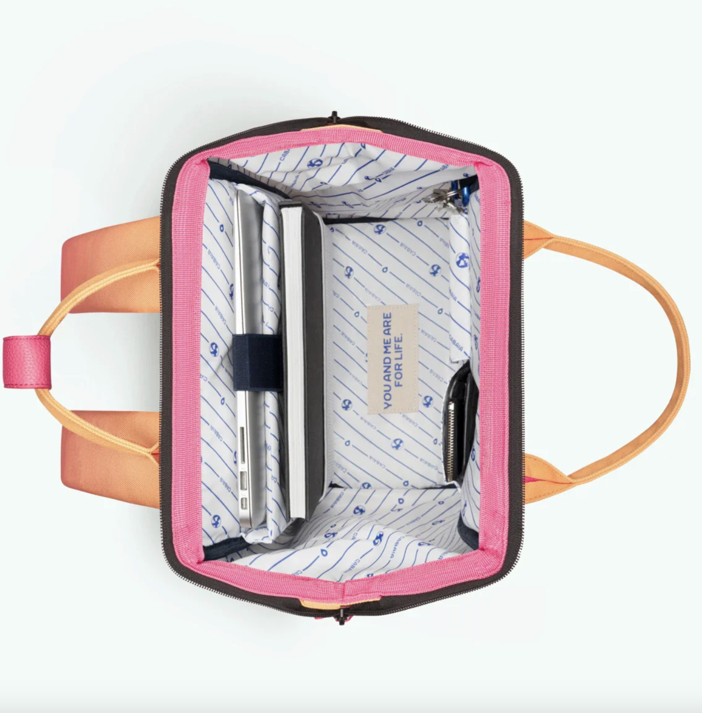 Cabaia Rucksack CABOURG Medium mit Laptop-Fach - Farbverlauf in Pink/Orange