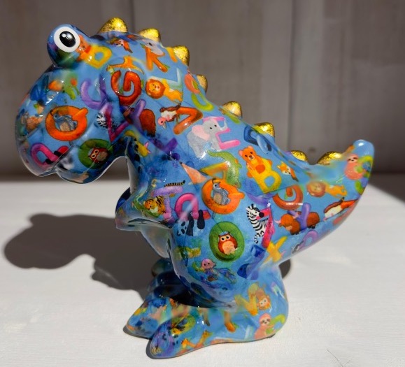 Pomme pidou Spardose Dino Tito in Blau - ABC