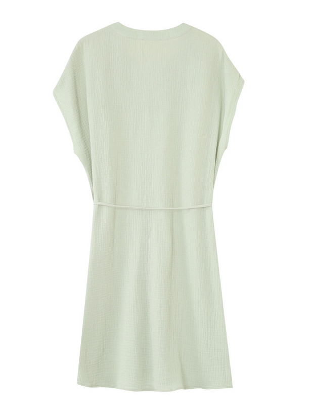Grace & Mila Rozana Kurzes Musselin Sommerkleid in Menthe Pastellgrün - SALE