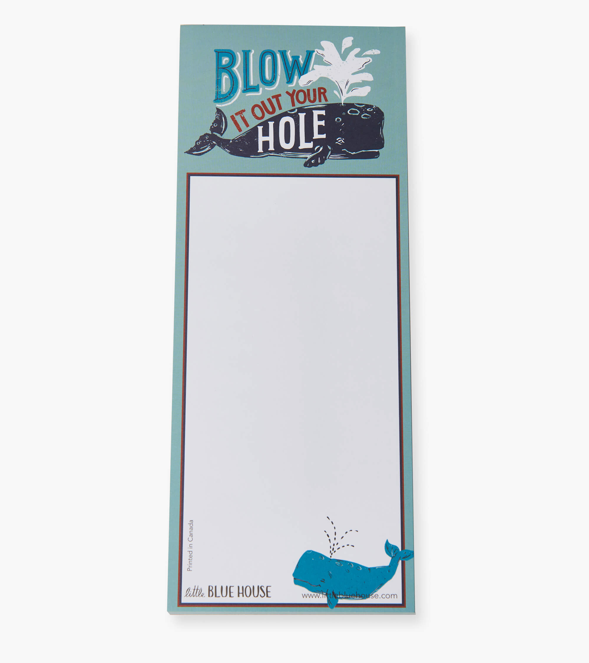 Little Blue House magnetischer Notizblock - Blow it out your Hole Magnetic List