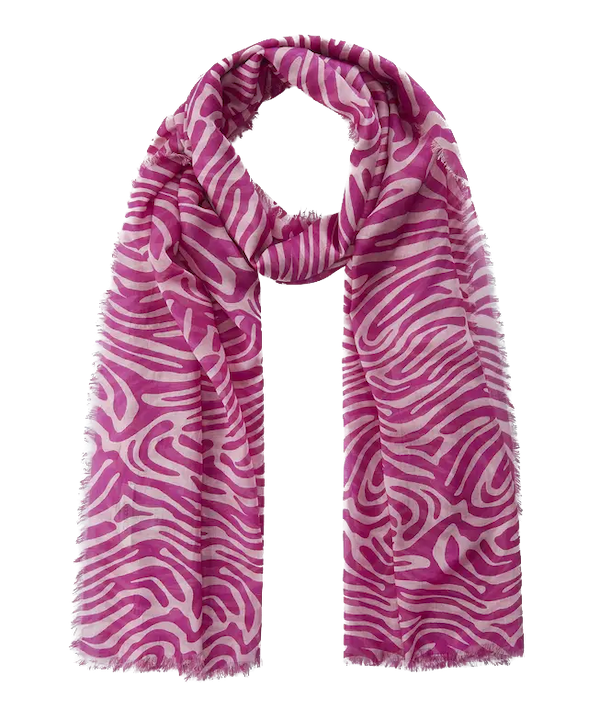 Codello Softer Schal aus feinem Bambus mit Zebramuster in Pink - SALE