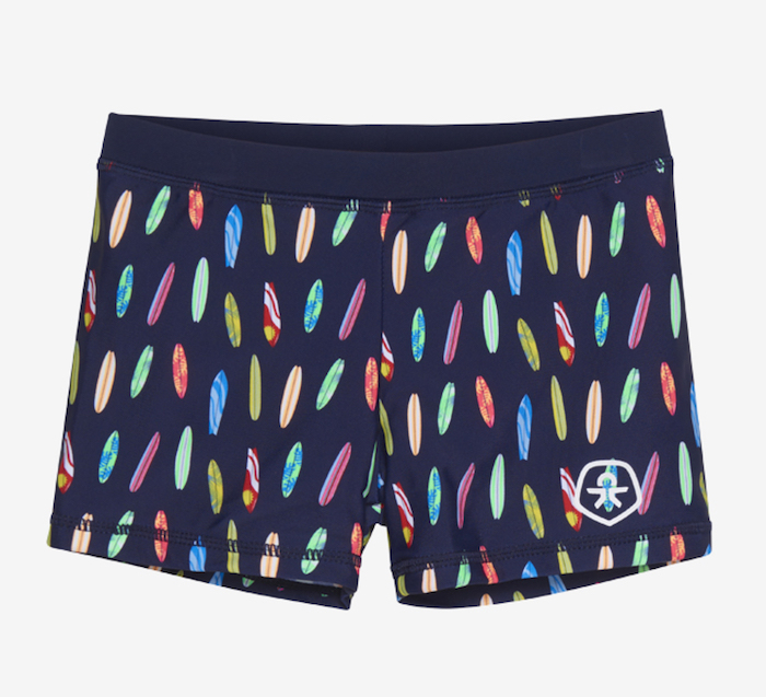 Color Kids Badeshort in Navy Blau mit Bunten Surfbretter