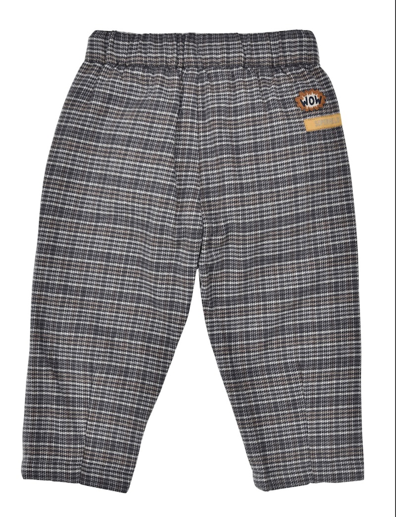 Bondi Weiche Webhose Kariert Check in Navy & Stone