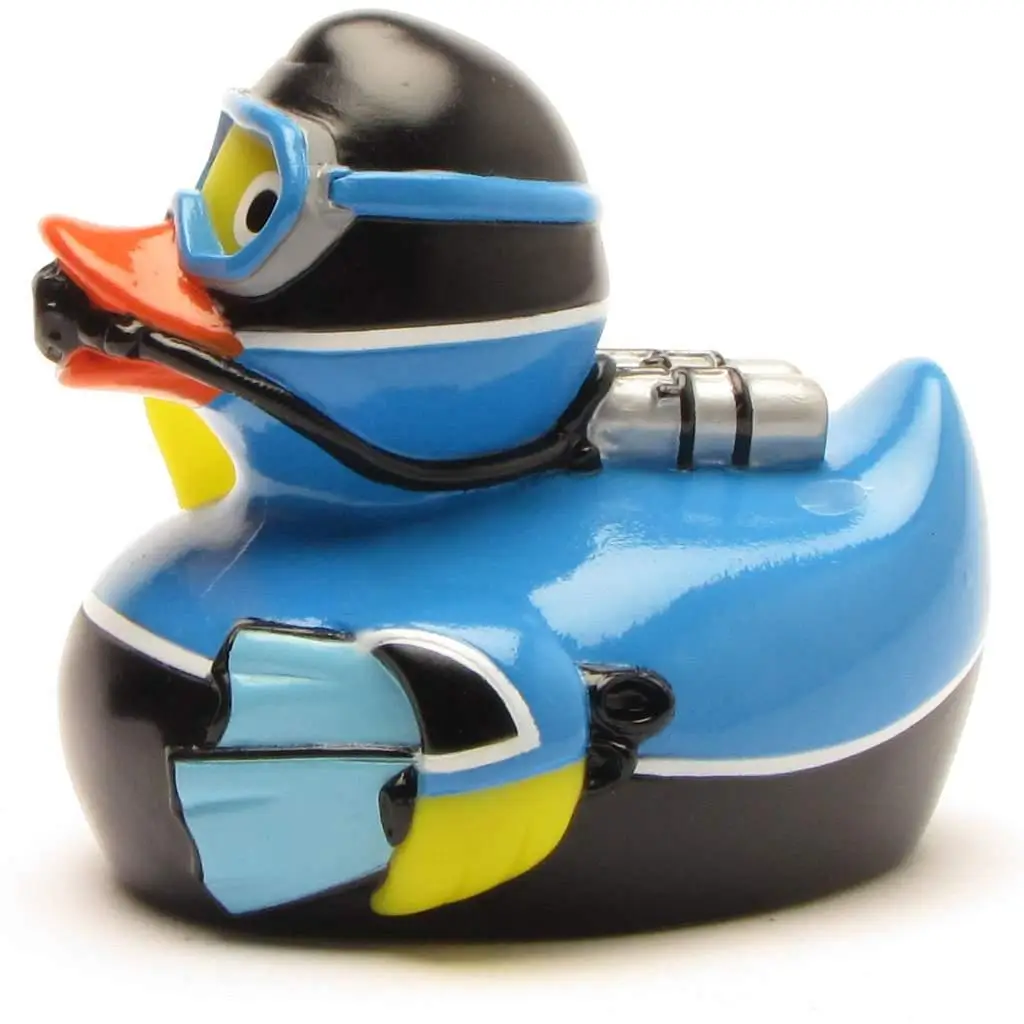 Lanco Duck - Naturkautschuk Badeente Taucher - Gummiente