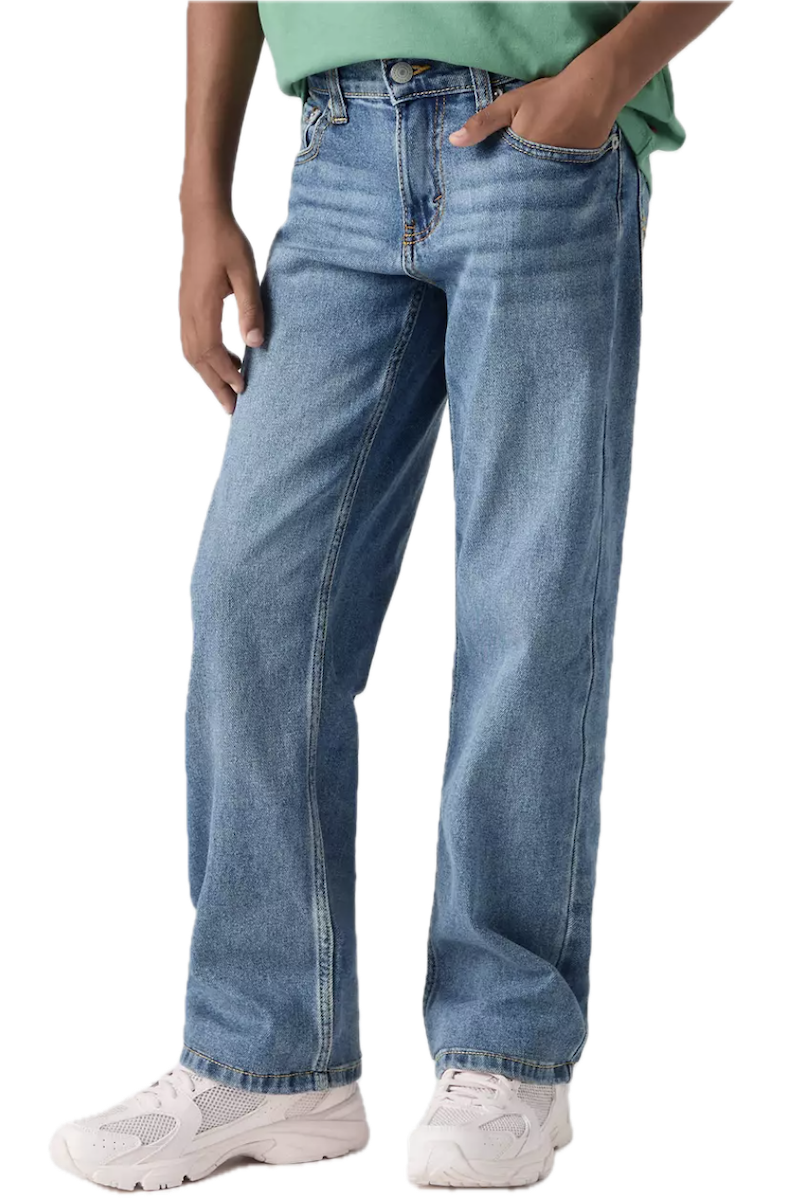 Levi’s Jungen 555 Relaxed Straight Jeans in Medium Blau – Stretch Denim mit weitem geradem Bein