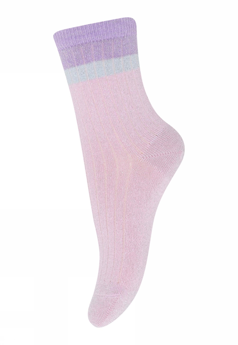MP Denmark Norma Glitter Socken in Flieder & Rosa