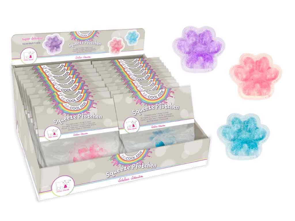 Schönes Schenken Glitzer Quetsch-Pfötchen - Wählen Sie Ihre Farbe Schönes Schenken Glitzer Quetsch-Pfötchen - Wählen Sie Ihre Farbe
