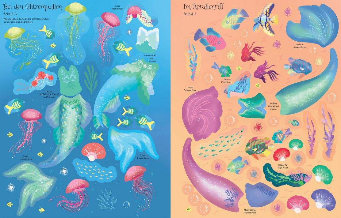 Usborne Mein Anziehpuppen - Stickerbuch Meerjungfrauen Usborne Mein Anziehpuppen - Stickerbuch Meerjungfrauen