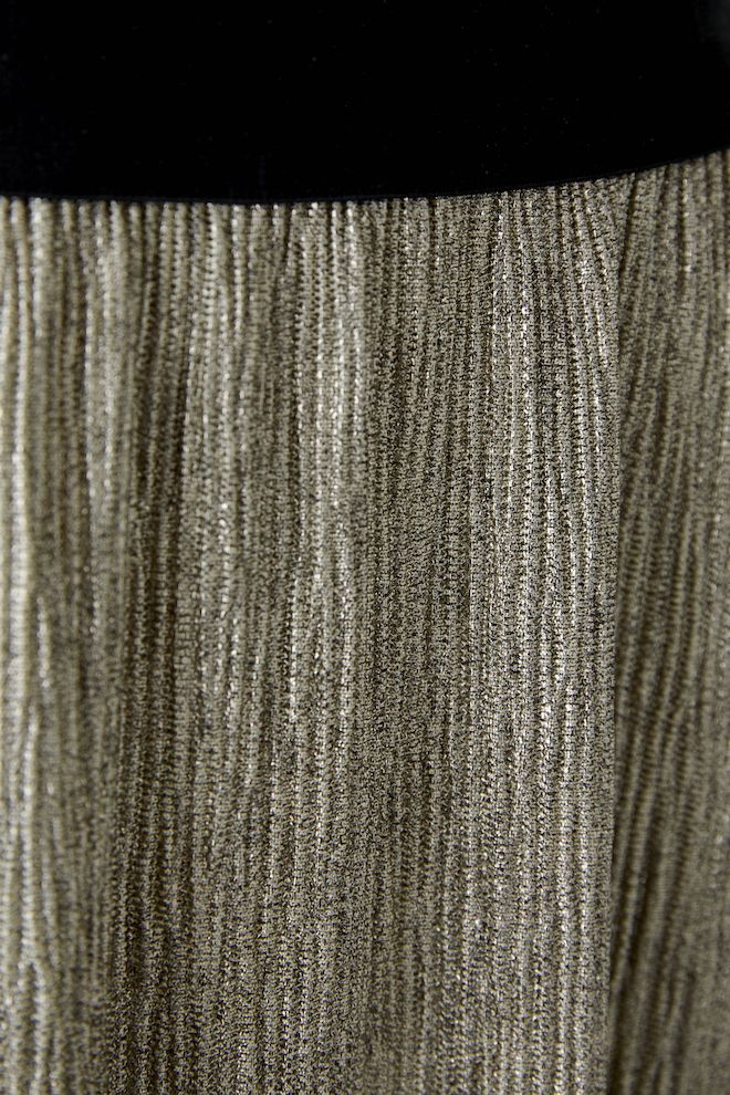 MIss Lagotte Plisseerock in Gold Glitzer 