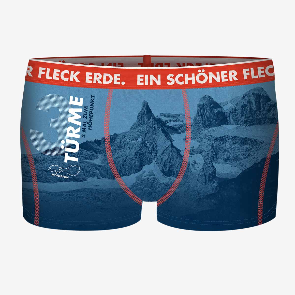 ESFE Alpine Bio-Wäsche Herren Boxer in Himmelblau - 3 Türme