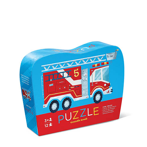 Crocodile Creek Mini Puzzle - Fire Truck- Feuerwehr 12 Teile