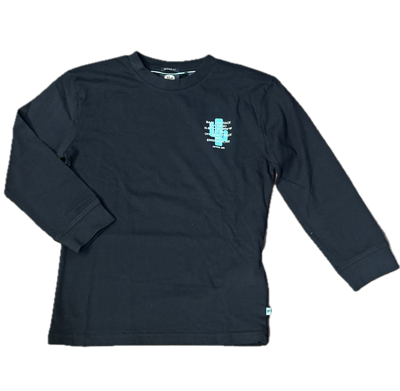 Petrol Industries Jungs Langarm Shirt in Schwarz mit Backprint Petrol Industries Jungs Langarm Shirt in Schwarz mit Backprint