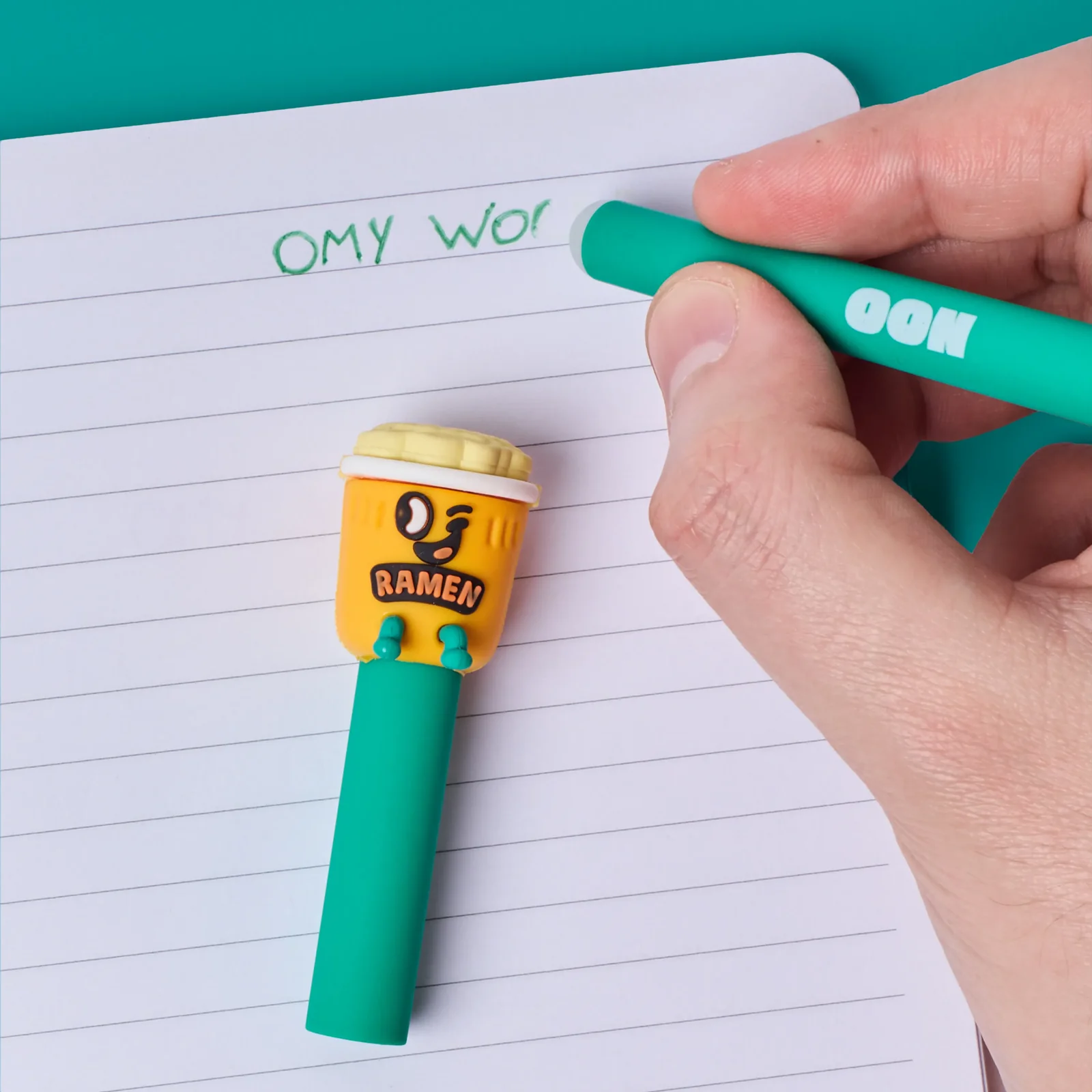 OMY Gelstift Set Pen Buddies - Newchi + Noo - Ramen & Tempura Shrimp