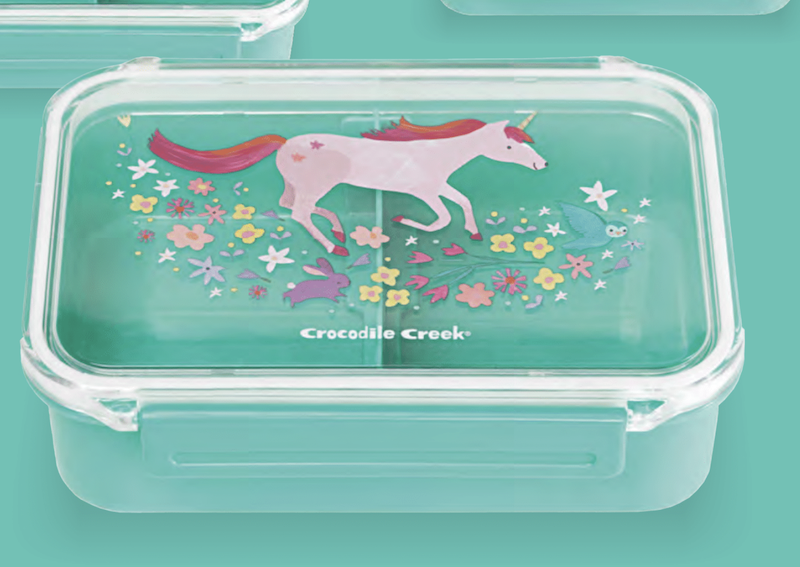 Crocodile Creek Bento Box in Grün - Einhorn Crocodile Creek Bento Box in Grün - Einhorn