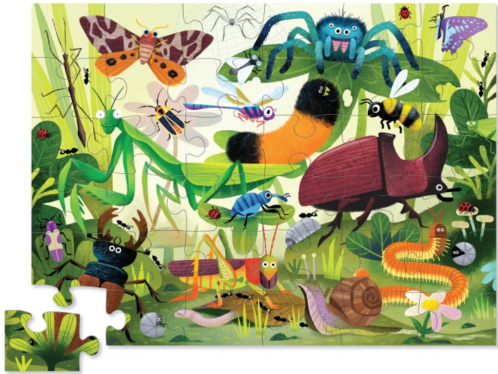 Crocodile Creek Puzzle - Backyard Bugs - Garten Insekten 36 Teile