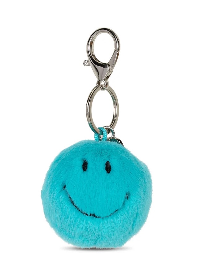 Bon Bon Toys Smiley Keychain Eco Fuzzy - Flauschig Schlüsselanhänger Smiley - Türkis Blau Bon Bon Toys Smiley Keychain Eco Fuzzy - Flauschig Schlüsselanhänger Smiley - Türkis Blau