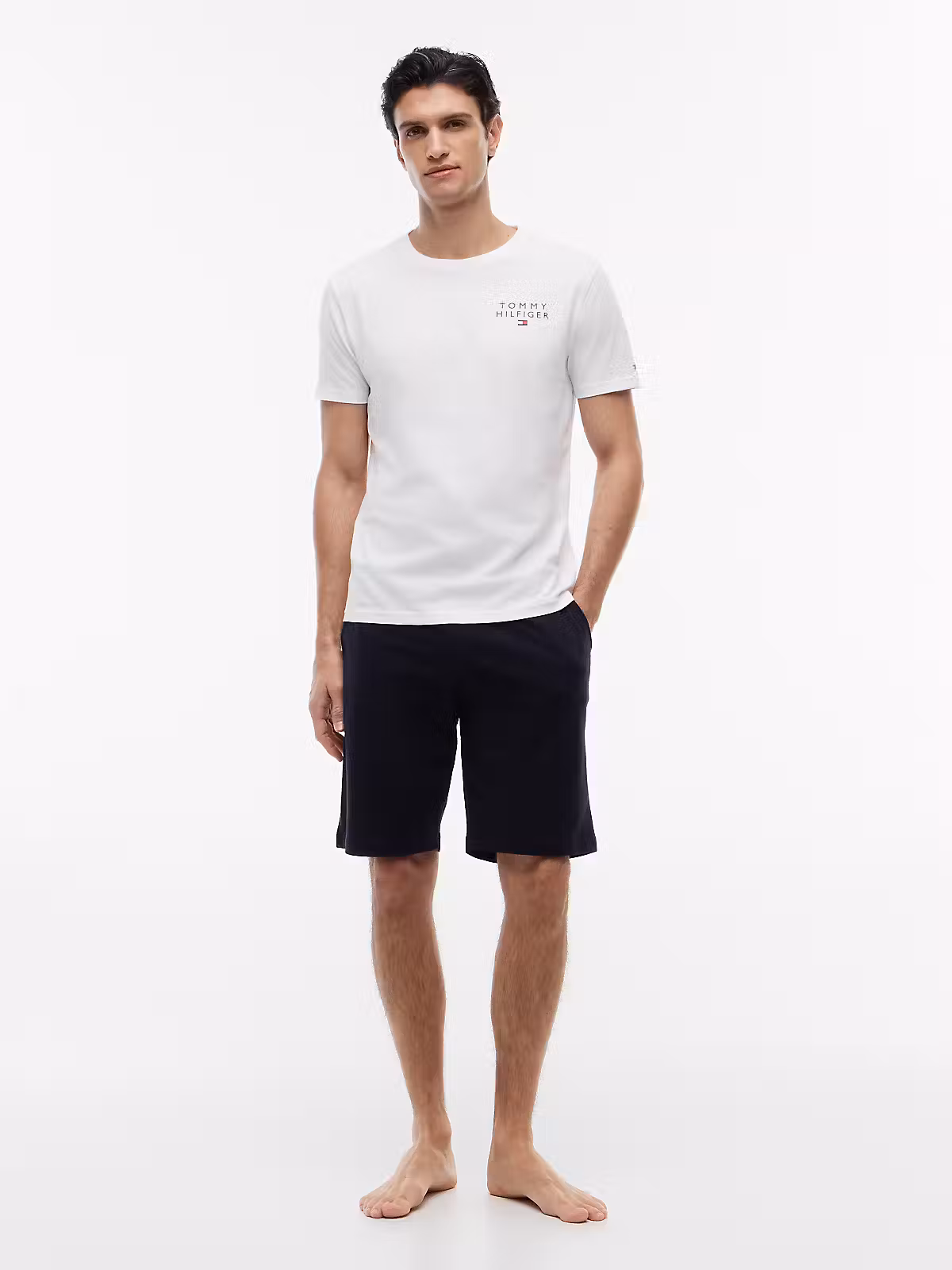  Tommy Hilfiger Herren Jersey Short in Dark Sky Navy