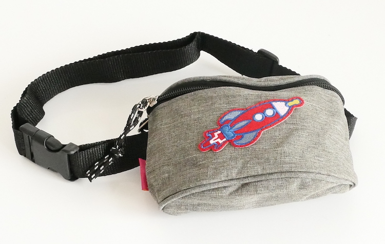 KisMe Bauchtasche Bumbag Gürteltasche in Hellgrau - Weltraumrakete