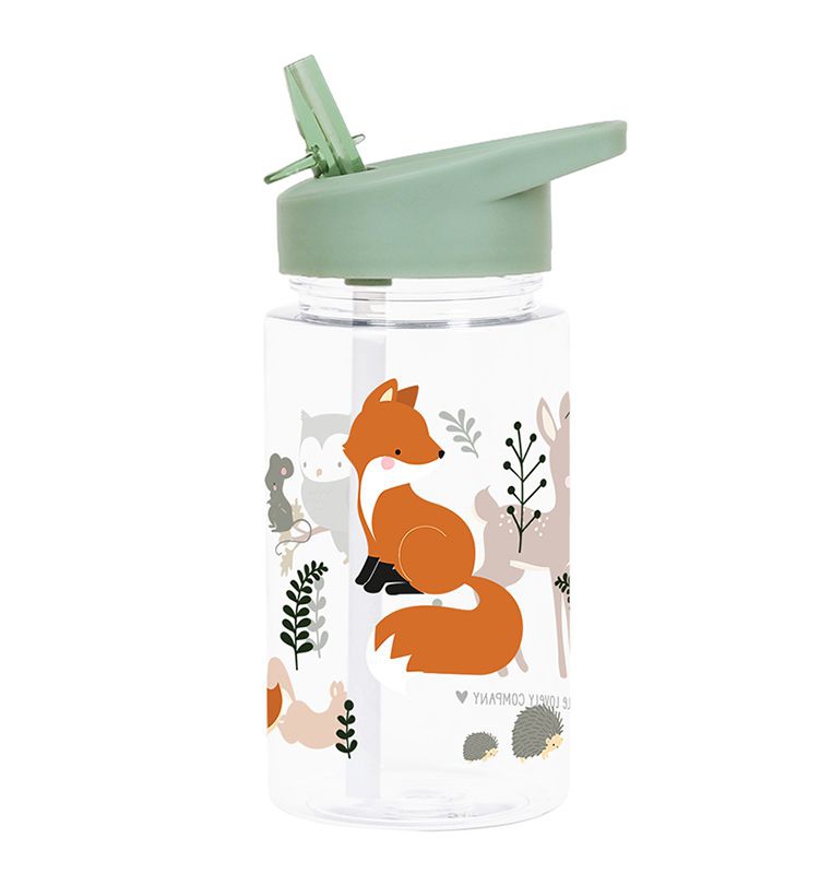 image_133-008-004_1 A Lovely Little Company Trinkflasche mit Strohhalm - Waldfreunde Fuchs & Reh
