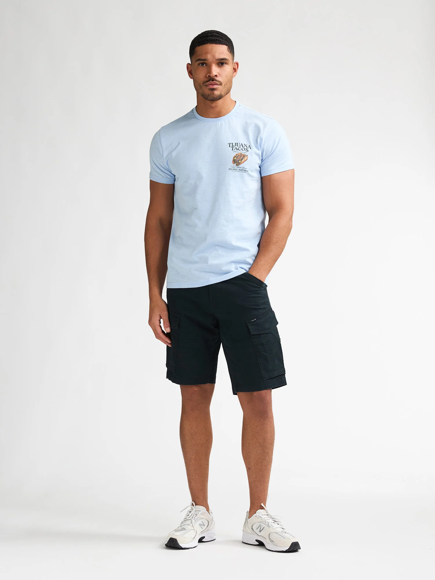 Petrol Industries Herren Kurzarm T-Shirt in Hellblau - Tijuana Tacos