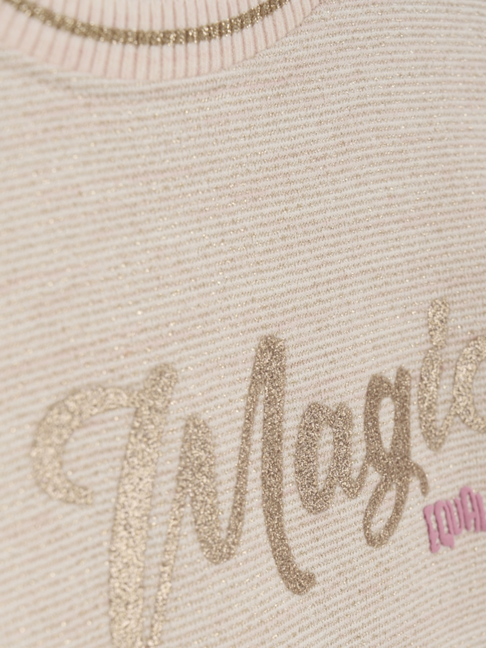 Minymo Sweatshirt mit dezenten Glitzerstreifen in zartem Rosé (Sepia Rose)