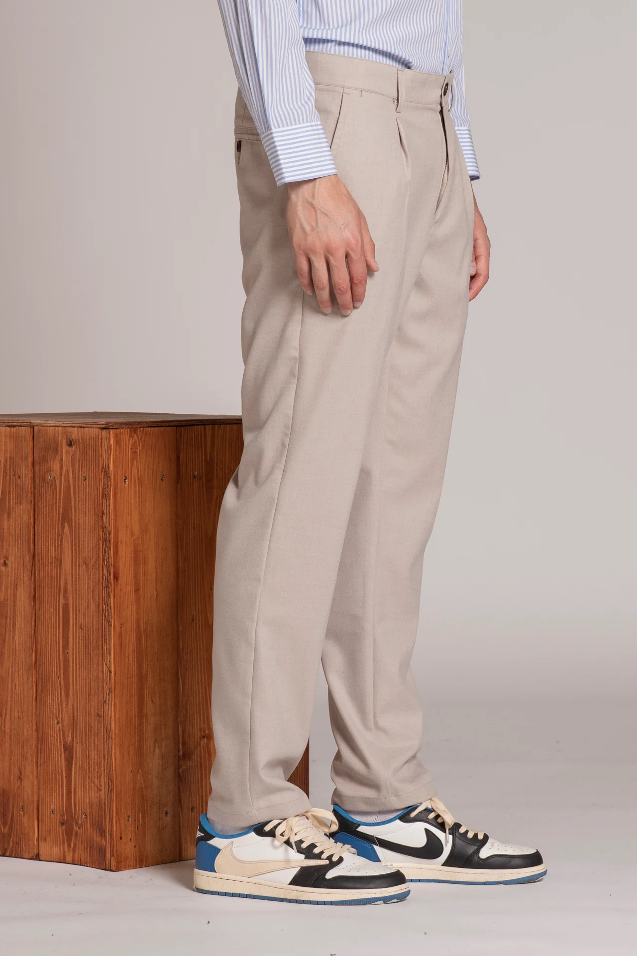 IMPURE Bryan Long Slim Fit Chino in Beige Taupe IMPURE Bryan Long Slim Fit Chino in Beige Taupe